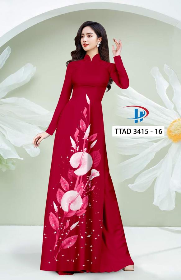 Vải Áo Dài Hoa Hồng Môn AD TTAD3415 19